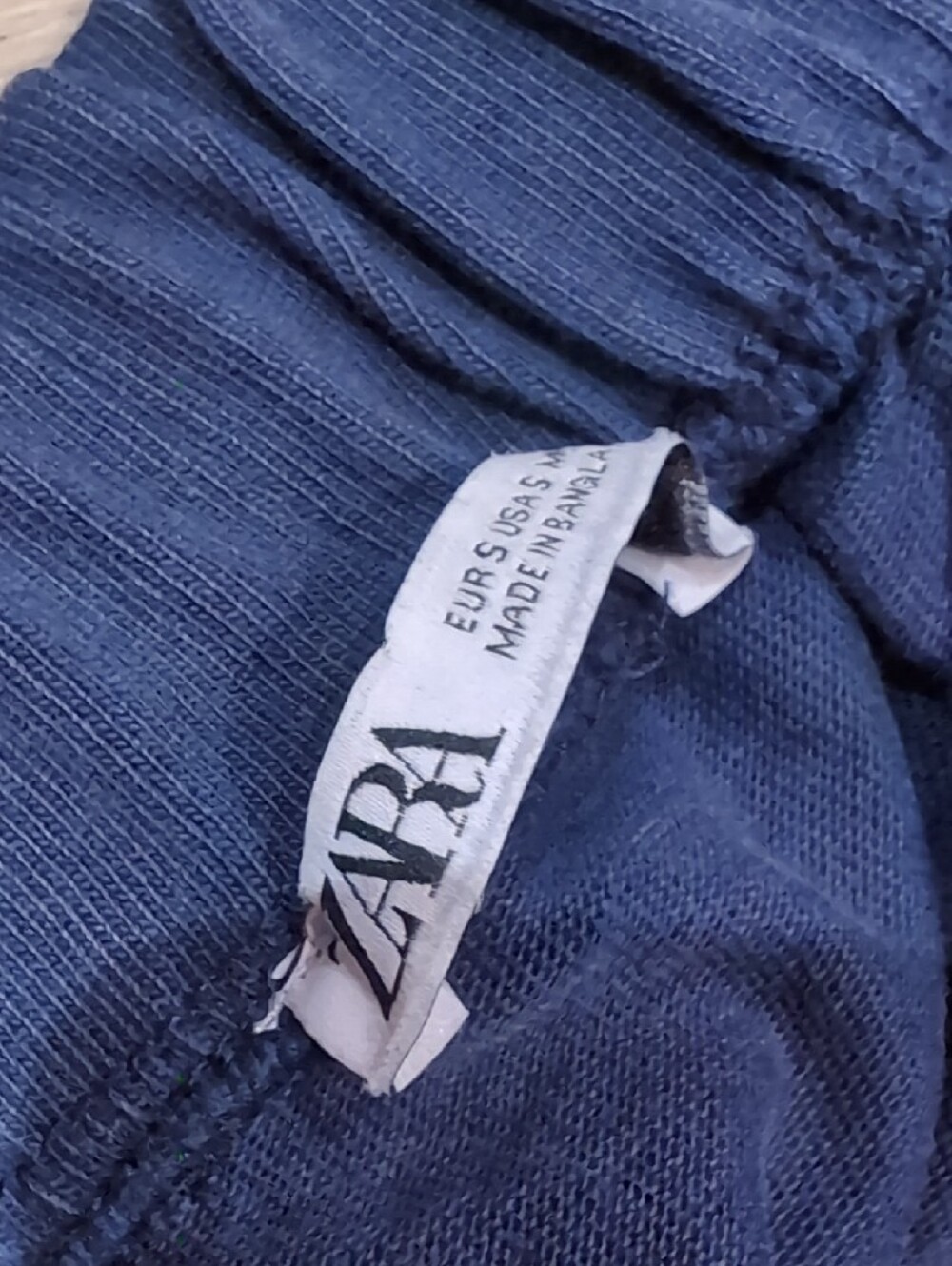 Zara Navy Relaxed Drop Waist Track Pants - Picture 3 of 5